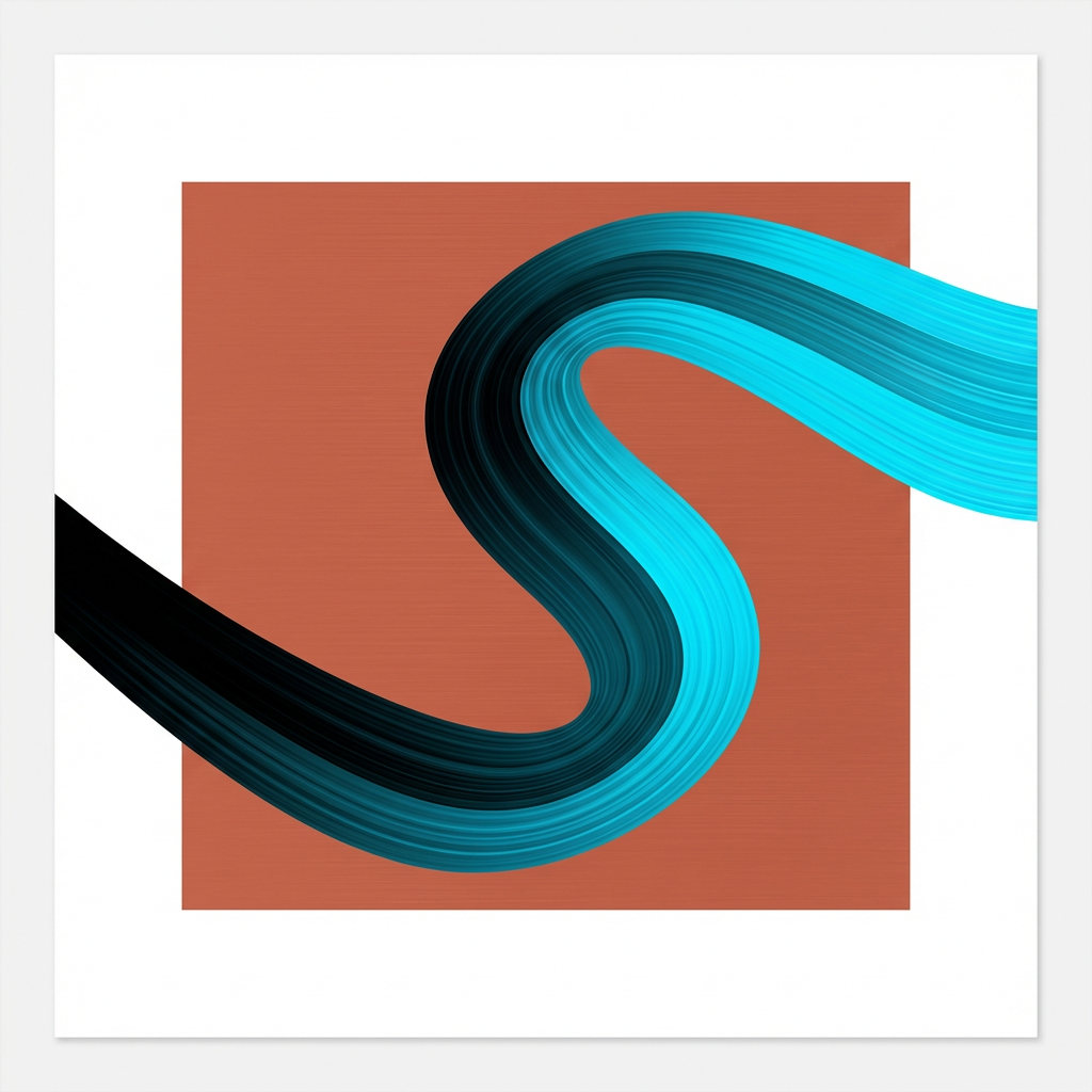 Des Formes et des Rubans geometric ribbon art print